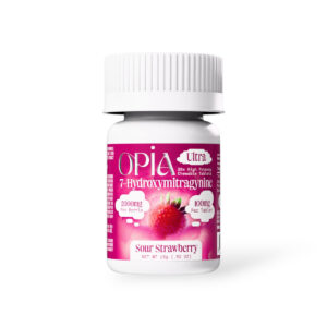 opia ultra 7 hydroxymitragynine sour strawberry chewable tablet 100mg 20ct 96916