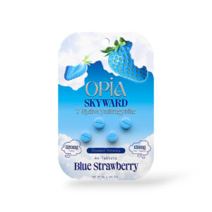 opia skyward 7 hydroxymitragynine blue strawberry chewable 130mg tablet 4ct 93489