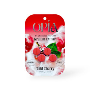 opia kratom extract chewable tablets wild cherry 150mg per tablet